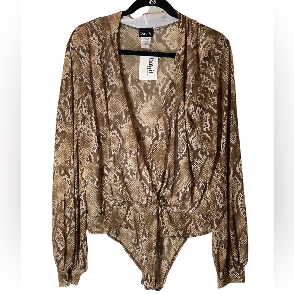 NWT Day G Snake Print Bodysuit